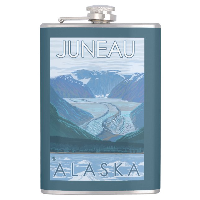 Glaciärplats - Juneau, Alaska Fickplunta (Framsidan)