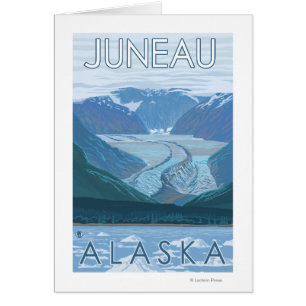 Glaciärplats - Juneau, Alaska Hälsningskort