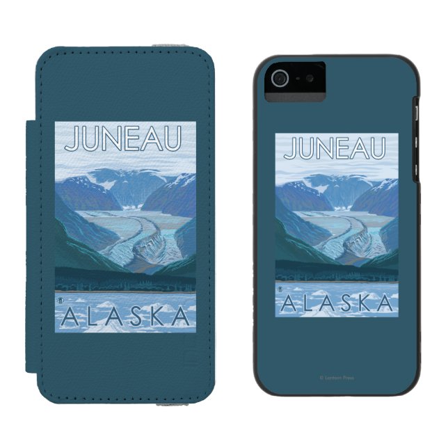 Glaciärplats - Juneau, Alaska Incipio iPhone Wallet Skal (Sida vid Sida)