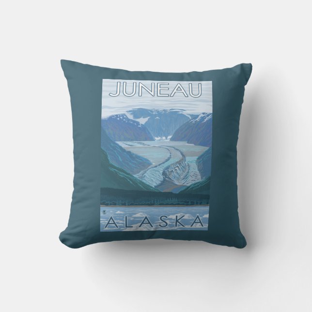 Glaciärplats - Juneau, Alaska Kudde (Framsida)