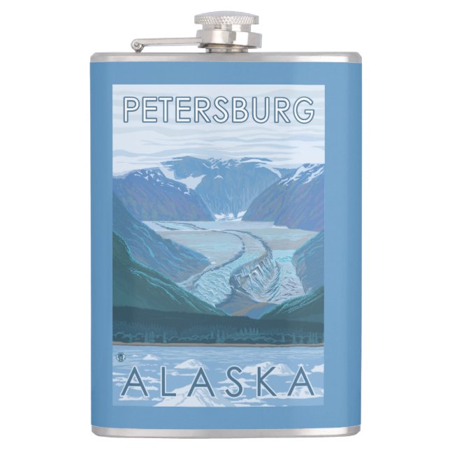 Glaciärplats - Petersburg, Alaska Fickplunta (Framsidan)