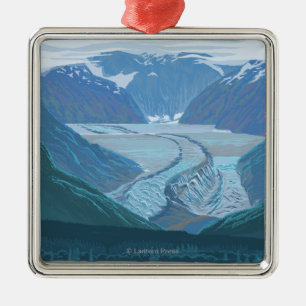 Glaciärplats - Seldovia, Alaska Julgransprydnad Metall