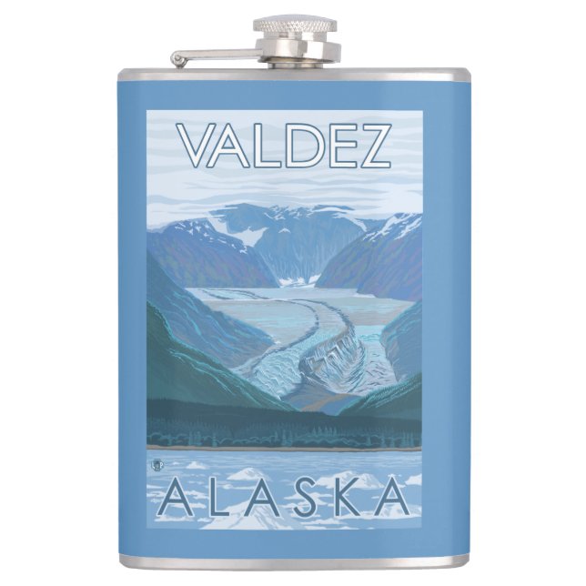 Glaciärplats - Valdez, Alaska Fickplunta (Framsidan)