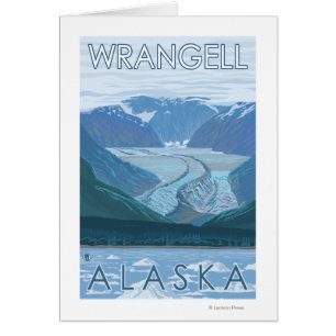 Glaciärplats - Wrangell, Alaska Hälsningskort