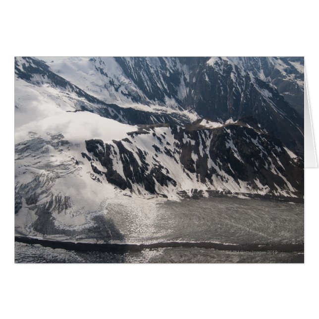 Glacier, Alaska Range Mountain, Alaska, USA Hälsningskort (Framsidan Horizontal)
