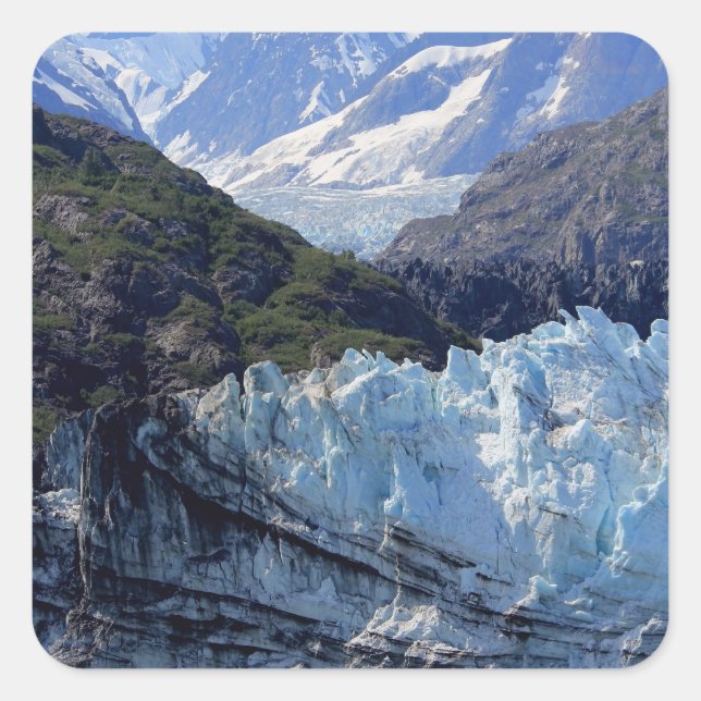 Glacier Bay, Alaska Fyrkantigt Klistermärke (Framsida)