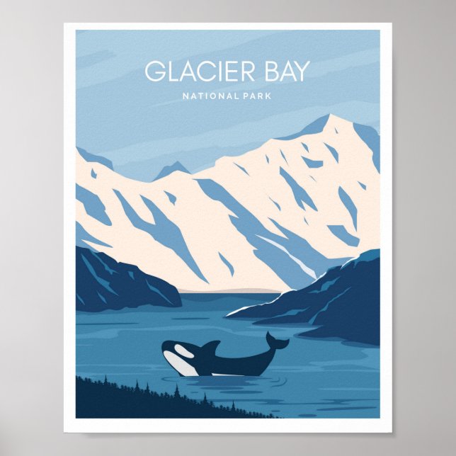 Glacier Bay Alaska Nationalpark Poster (Framsidan)