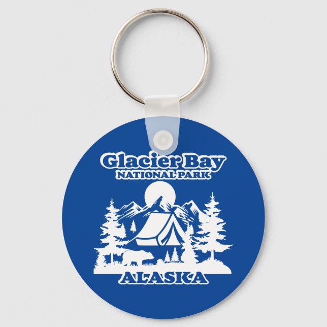 Glacier Bay Alaska Nyckelring (Framsida)