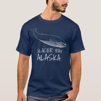 GLACIER BAY ALASKA Whale Titta på utskriften T Shirt
