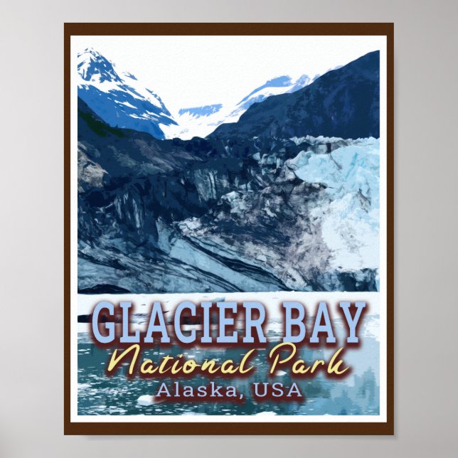 GLACIER BAY NATIONAL PARK - ALASKA FÖRENADE STATER POSTER (Framsidan)