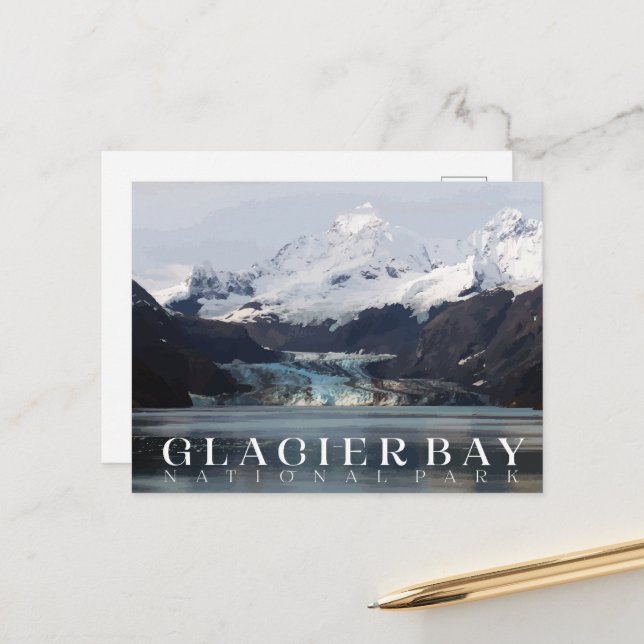 Glacier Bay National Park, Alaska Postcard Vykort (Fram/Back In Situ)