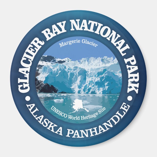 Glacier Bay National Park (färg) Magnet (Framsidan)