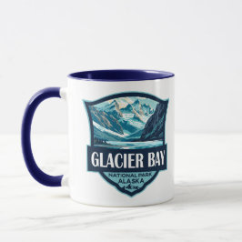 Glacier Bay National Park Illustration Retro Mugg