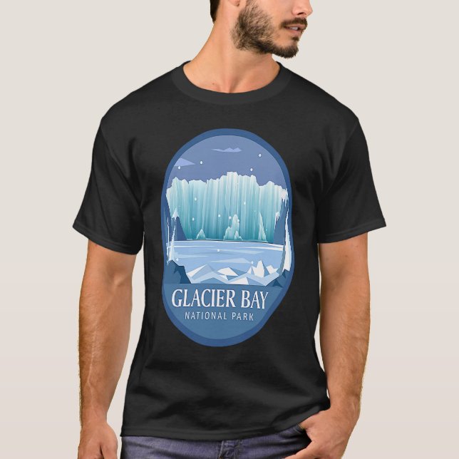 Glacier Bay National Park Outdoor Themed Glacial I T Shirt (Framsida)