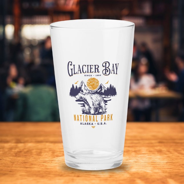 Glacier Bay National Park Retro Forest  Glaskopp (Skapare uppladdad)