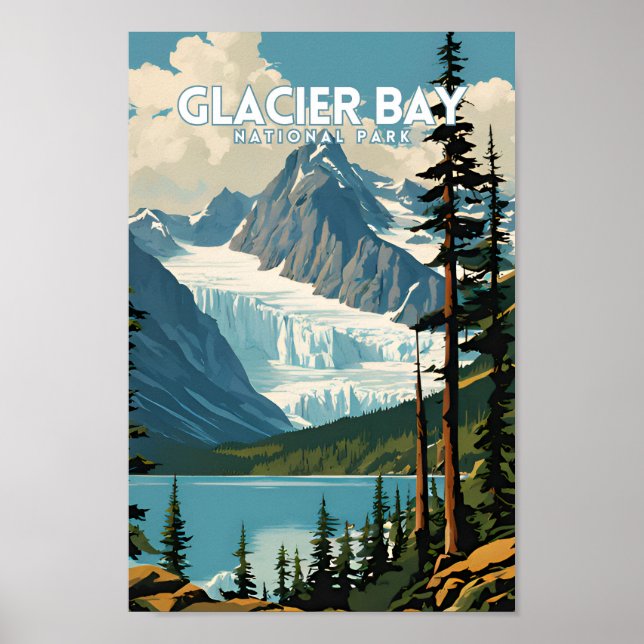 Glacier Bay National Park Traditional Travel Poster (Framsidan)