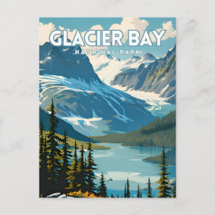 Glacier Bay National Park Travel Poster Vykort
