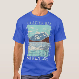 Glacier Bay nationalpark Alaska Distress Vintag T Shirt