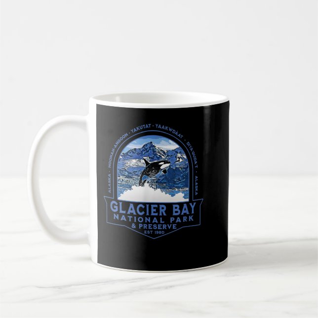 Glacier Bay nationalpark Alaska Orca Mountains Fi Kaffemugg (Vänster)