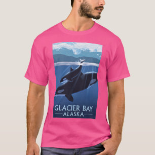 Glacier Bay nationalpark Alaska Orcas Travel Deca T Shirt