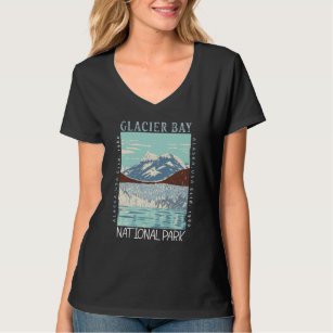 Glacier Bay nationalpark Alaska Retro Distress T Shirt