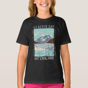 Glacier Bay nationalpark Alaska Retro Distress T Shirt
