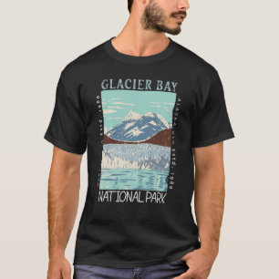 Glacier Bay nationalpark Alaska Retro Distress T Shirt