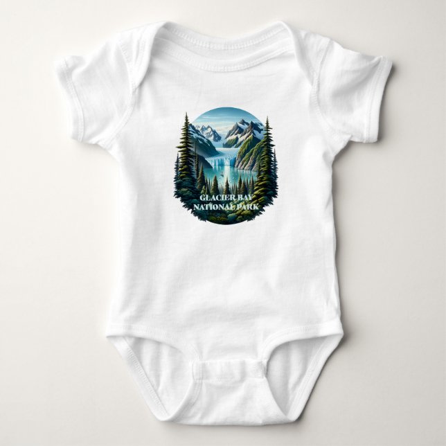 Glacier Bay nationalpark Alaska T Shirt (Framsida)