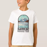 Glacier Bay nationalpark Alaska Vintage T-Shirt<br><div class="desc">Glacier Bay Park-vektorgrafik i ett fönster med stil-design. Parken är ett hemland,  ett levande laboratorium,  en nationalpark,  en utsedd vildmark,  en biosfärreserv och en världsarvsplats.</div>