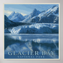 Glacier Bay nationalpark i Alaska Poster
