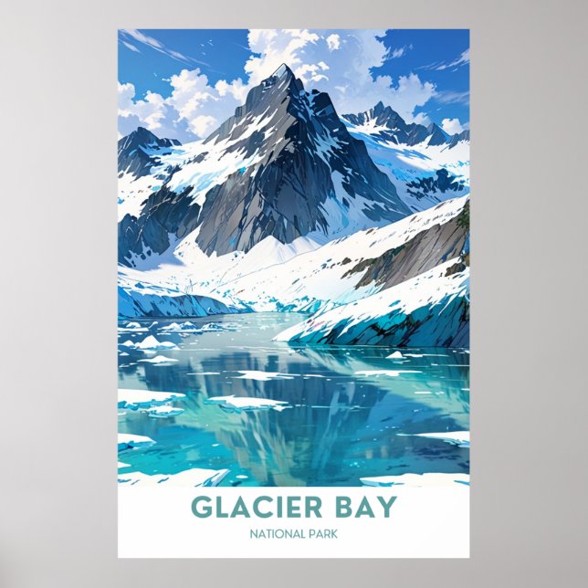 Glacier Bay nationalpark Poster (Framsidan)