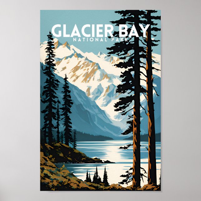 Glacier Bay nationalpark Poster (Framsidan)