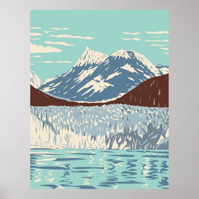 Glacier Bay nationalpark Poster (Framsidan)