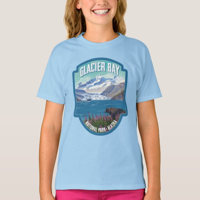 Glacier Bay nationalpark T Shirt (Framsida)