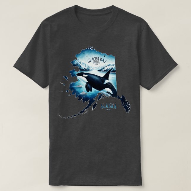 Glacier Bay nationalpark TShirt T Shirt (Design framsida)