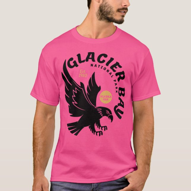 Glacier Bay Shirt National Park Eagle Camping Souv T (Framsida)