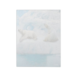 Glacier Bears - 11 tum x 8,5 tum Anteckningsblock
