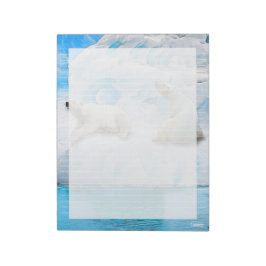 Glacier Bears Linted - 11 tum x 8,5 tum Anteckning Anteckningsblock