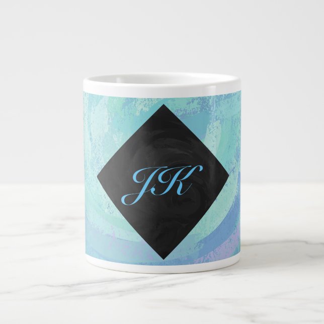 Glacier Blue Monogram Jumbo Mugg (Framsidan)