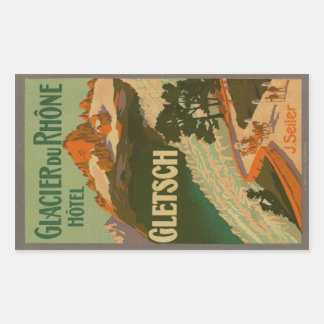 Glacier du Rhône Hotel Rektangulärt Klistermärke