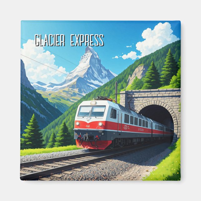Glacier Express Schweiz Matterhorn Magnet (Framsidan)