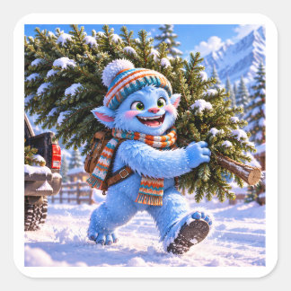 Glacier Grinch & Julgran Festiva Klistermärken