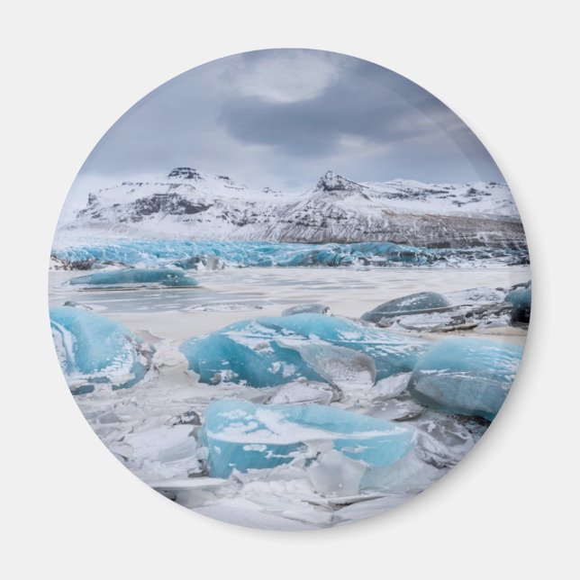 Glacier Ice liggande, Island Magnet (Framsidan)