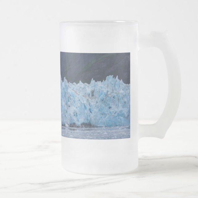Glacier in Prince William Ljud Alaska Frosted Gla Frostat Ölglas (Höger)