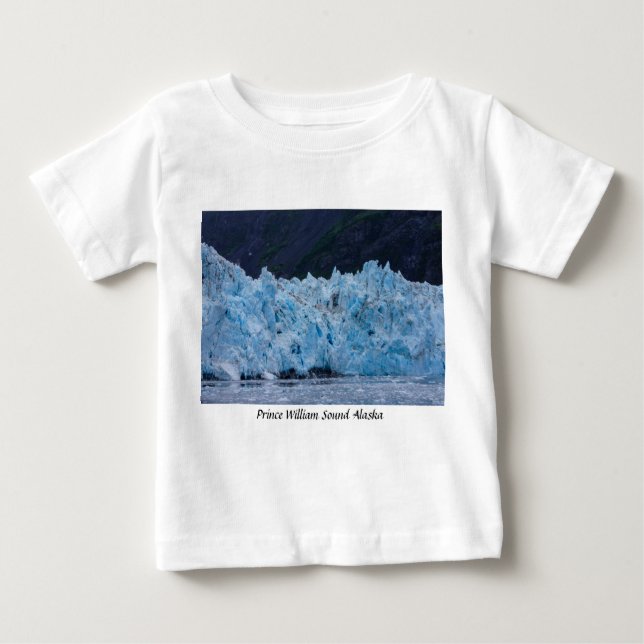 Glacier in Prince William Ljud Alaska T Shirt (Framsida)