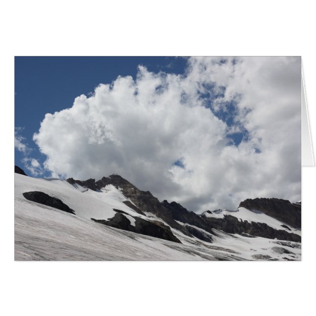 Glacier med molnkort hälsningskort (Framsidan Horizontal)