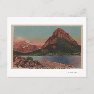 Glacier, MT - View of Grinnell Mt. & Swiftcurren Vykort