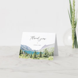 GLACIER NATIONAL PARK Akvarell Skog Tack Kort