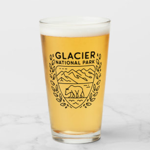 Glacier National Park Bear Emblem Glaskopp