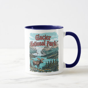 Glacier National Park Bergslandskap Mugg